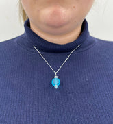 Sexy Baby Blue Pendant One of a Kind Handmade by Local Annapolis Artist - RealThreads